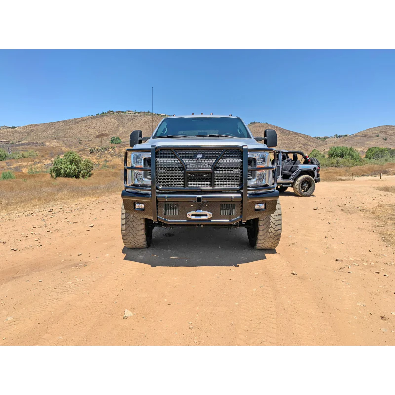 Steelcraft HD Front Bumper W/ Grille Guard, Winch Ready, Semi-Gloss Black Model HD11380RCCW - Image 4