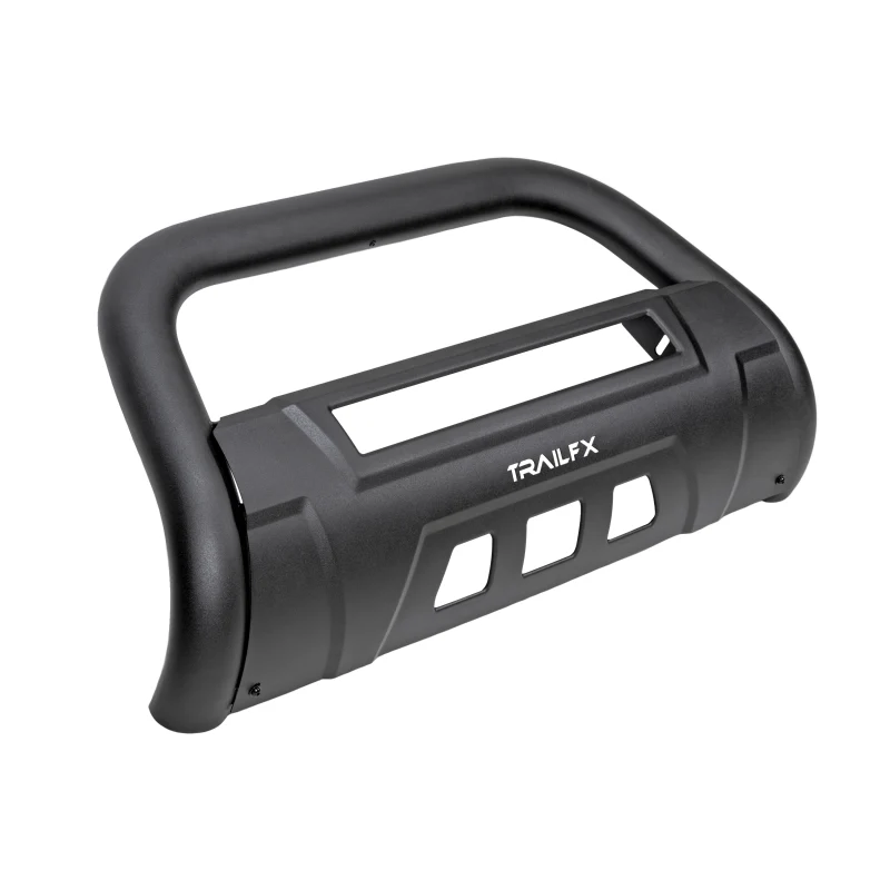 TrailFX 3.5" Oval Bull Bar w/ Skid Plate Black Stainless Steel w/o Light Option Compatible With Parts 220DRSCMB/ 20DRSCM Model B1614T - Image 3