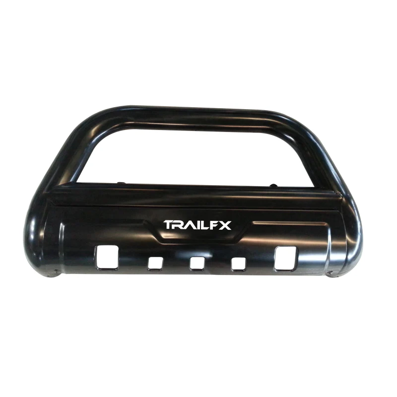 TrailFX 3.5" Oval Bull Bar w/ Skid Plate Powder Coated Titanium Black Steel Use G9018MK To Mount Optional Lighting Model B1522T