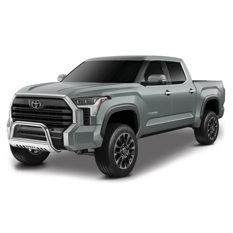 TrailFX 3" Round Bull Bar w/ Skid Plate w/ Light Option Polished Stainless Steel Model B0044S