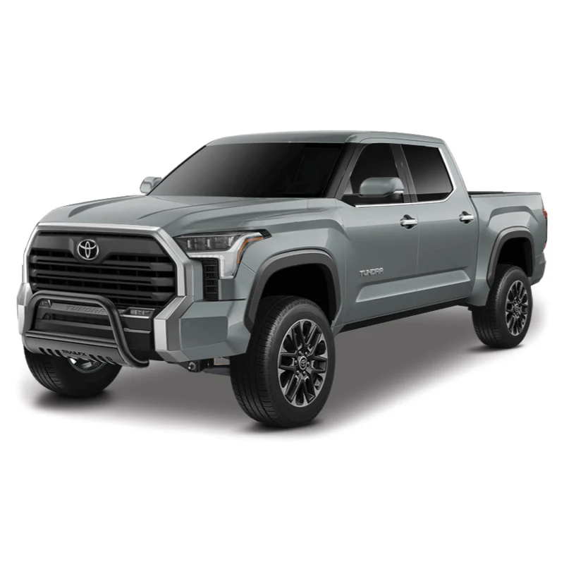 TrailFX 3" Round Bull Bar w/ Skid Plate w/ Light Option Powder Coated Titanium Black Steel Model B0044T