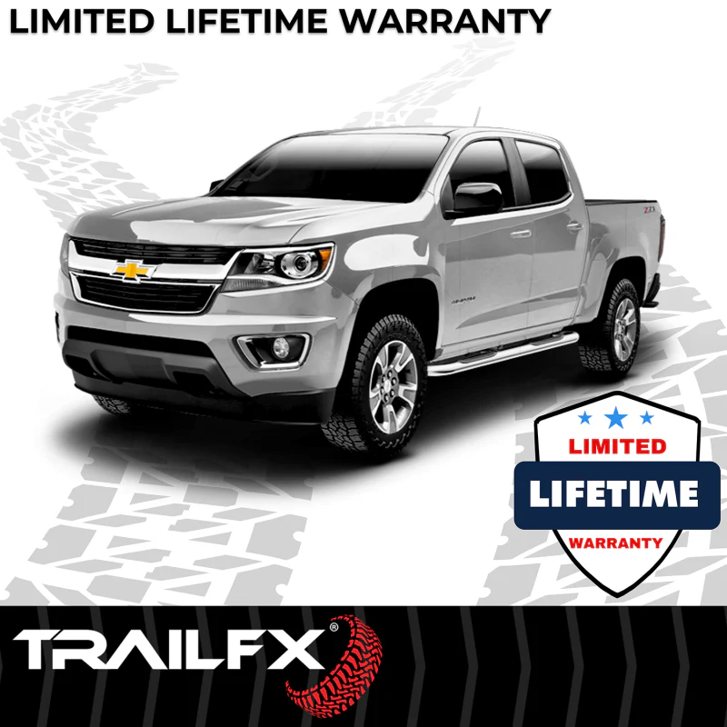 TrailFX 4" Oval Bent Step Nerf Bars W/ Step Pads Polished Stainless Steel Model A1019S - Image 5