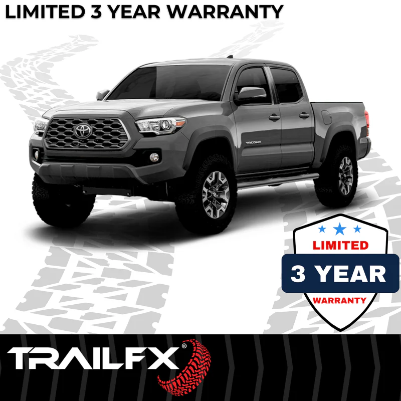TrailFX 4" Oval Straight Step Nerf Bars W/ Step Pads Matte Black Steel Model A1559T - Image 5