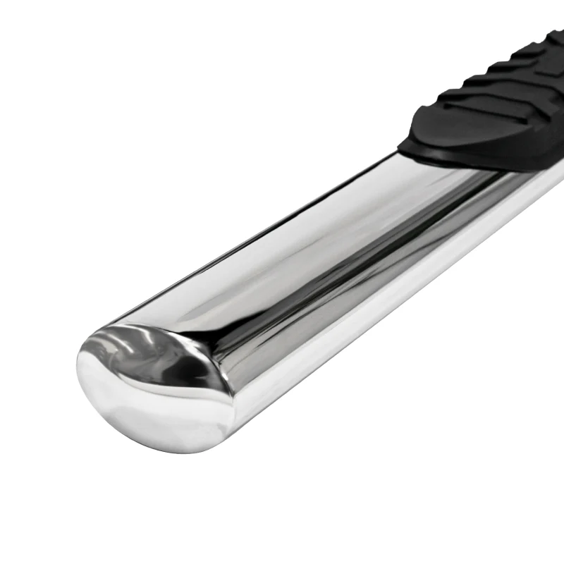 TrailFX 4" Oval Straight Step Nerf Bars W/ Step Pads Polished Stainless Steel Model A1557S - Image 2
