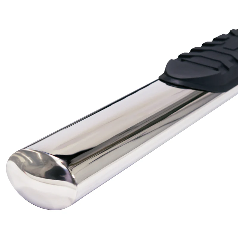 TrailFX 4" Oval Straight Step Nerf Bars W/ Step Pads Polished Stainless Steel Model A1558S - Image 2