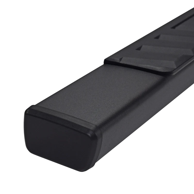 TrailFX 4" Trapezoidal Straight T4 Step Nerf Bars W/ Step Pads Titanium Black Steel Model A4018B