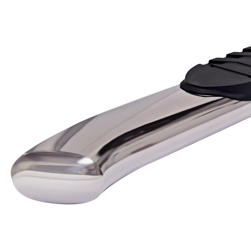 TrailFX 5" Oval Straight Step Nerf Bars W/ Step Pads Polished Stainless Steel Model A7060S - Image 2