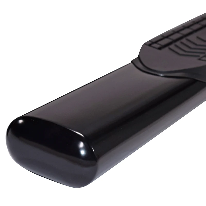 TrailFX 6" Oval Bent Step Nerf Bars W/ Step Pads Powder Coat Black Steel Model A8251B