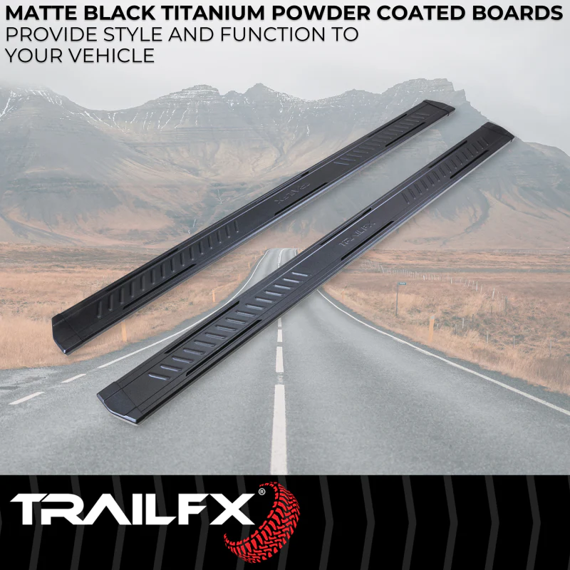 TrailFX A6 Running Boards Titanium Black Aluminum Model AL6013B - Image 2