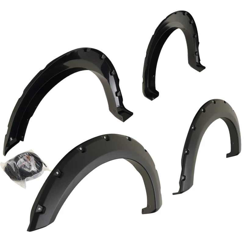 TrailFX Fender Flare 2" Tire Coverage Text Black ABS Plastic Model PFFF3006T