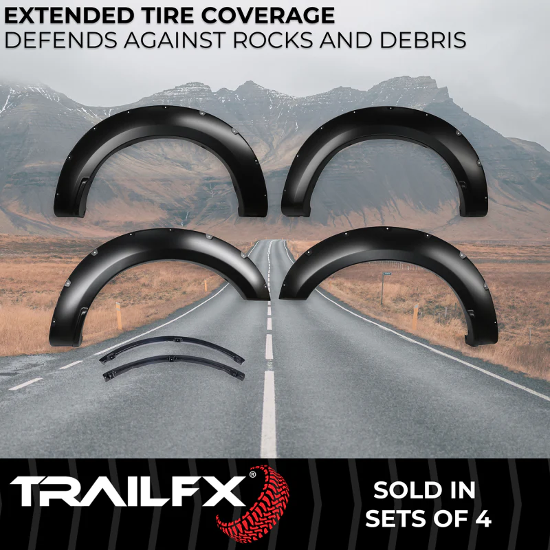 TrailFX Fender Flare Pocket Style Flare Smooth Set Of 4 Model TFF3007S - Image 2