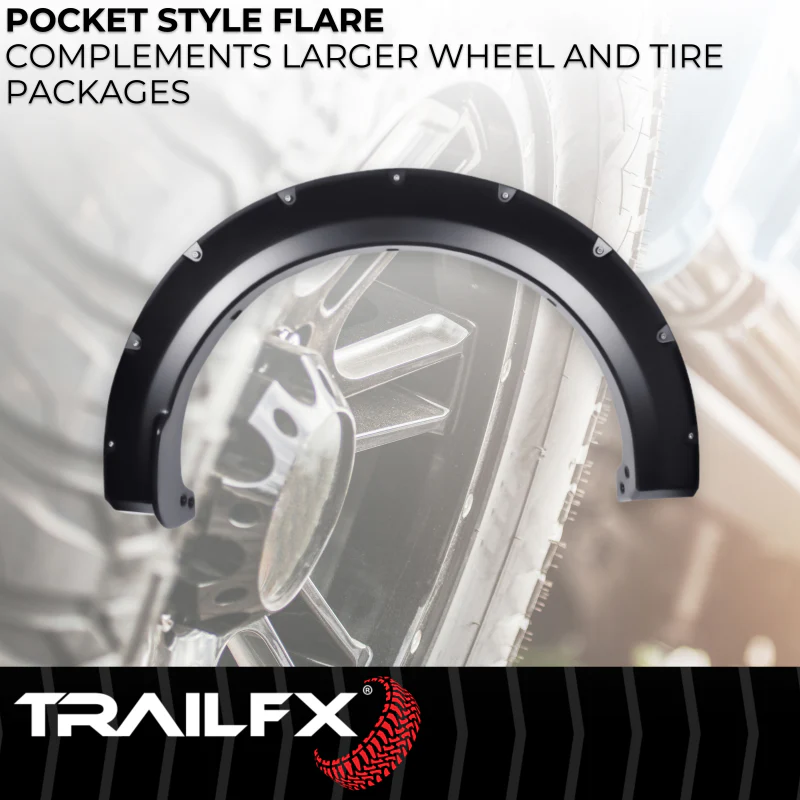 TrailFX Fender Flare Pocket Style Flare Smooth Set Of 4 Model TFF3011S - Image 4