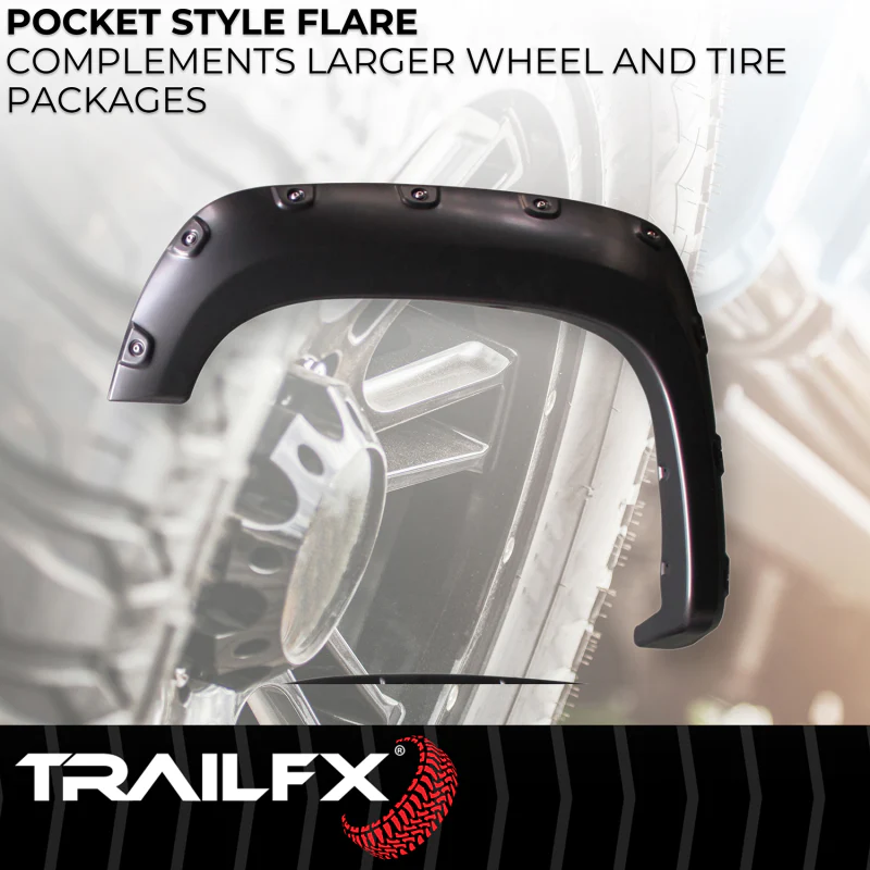 TrailFX Fender Flare Pocket Style Flare Smooth Set Of 4 Model TFG3001S - Image 5