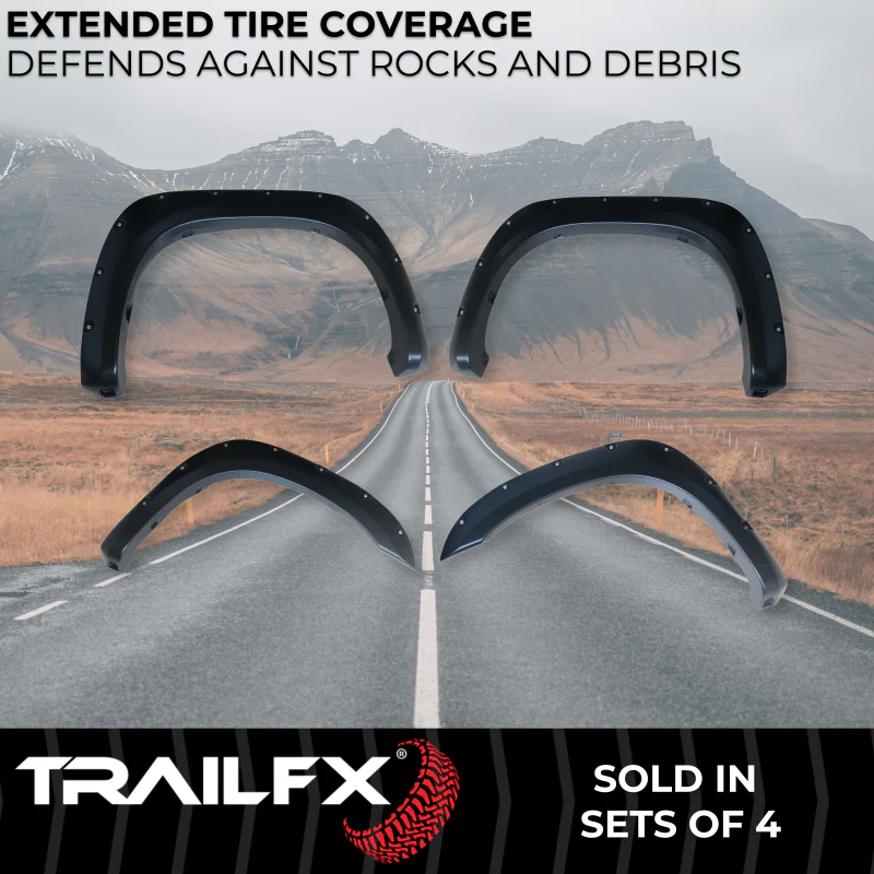 TrailFX Fender Flare Pocket Style Flare Smooth Set Of 4 Model TFT3001S - Image 2