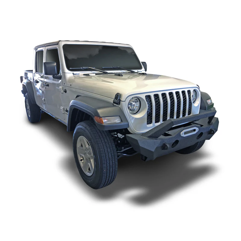 TrailFX Front Bumper w/ Skid Plate w/ Winch Mount Model JL08T - Image 2
