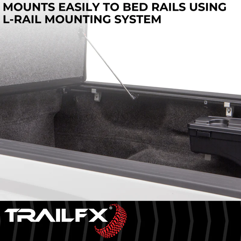 TrailFX Hard Bi-Fold Tonneau Cover Black Aluminum Model TFX3712 - Image 6