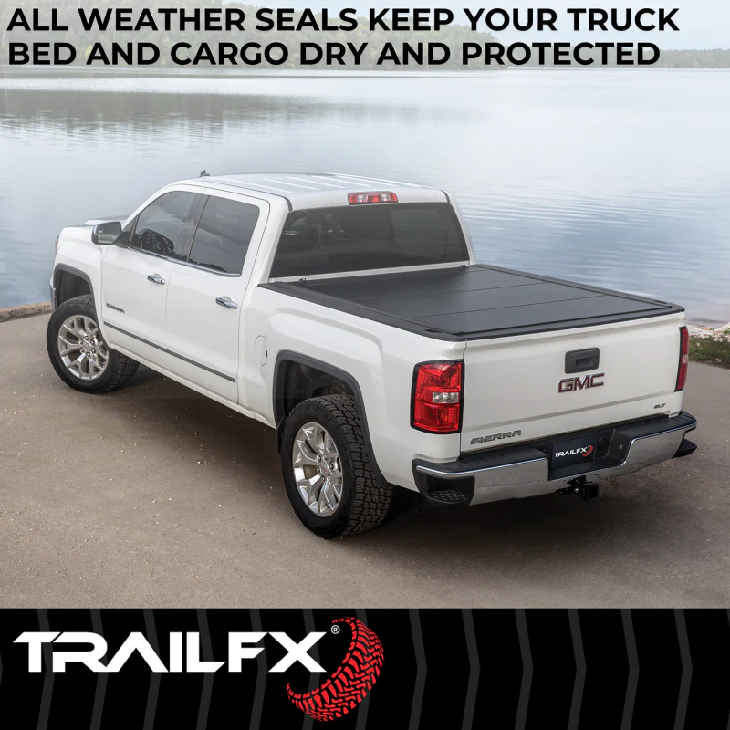 TrailFX Hard Bi-Fold Tonneau Cover Black Aluminum Model TFX5711 - Image 3
