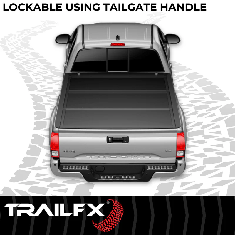 TrailFX Hard Bi-Fold Tonneau Cover Black Aluminum Model TFX5711 - Image 5
