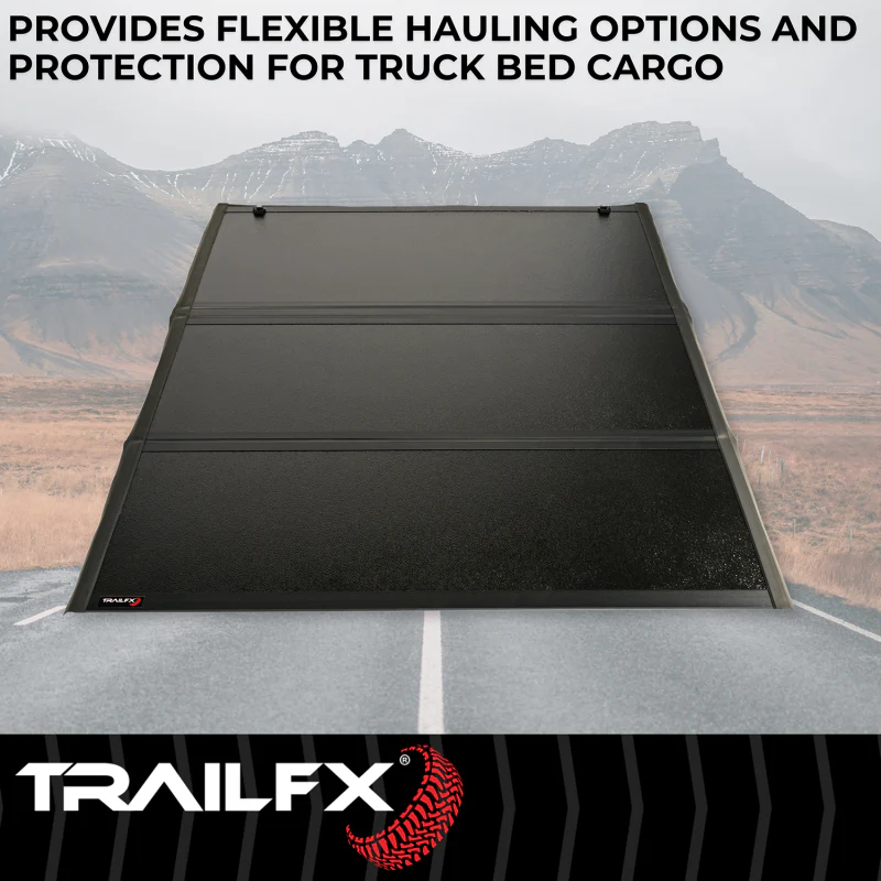 TrailFX Hard Bi-Fold Tonneau Cover Low Profile Black Plastic Model TFX3532 - Image 8