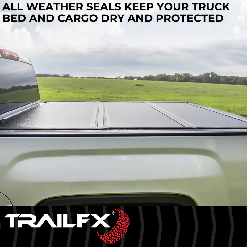 TrailFX Hard Bi-Fold Tonneau Cover Low Profile Plastic Model TFX5530 - Image 3