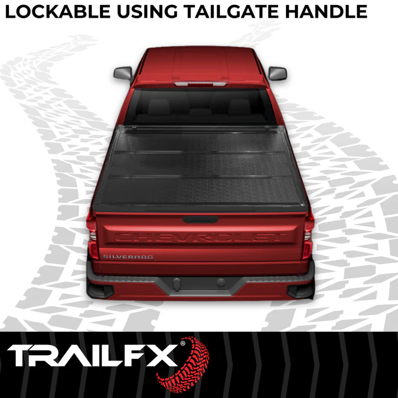 TrailFX Hard Bi-Fold Tonneau Cover Low Profile Plastic Model TFX5530 - Image 5
