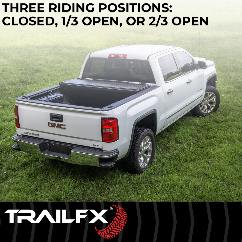TrailFX Hard Bi-Fold Tonneau Cover Low Profile Plastic Model TFX5530 - Image 7