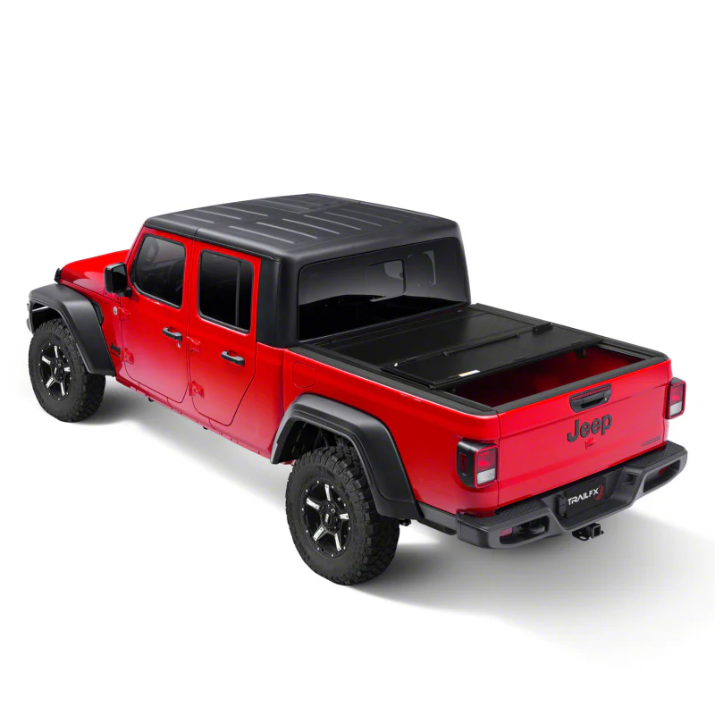 TrailFX Hard Tri-Fold Tonneau Cover Black Aluminum Model TFX2705 - Image 3