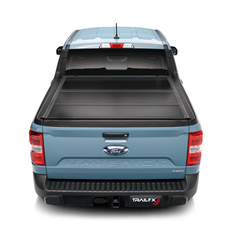 TrailFX Hard Tri-Fold Tonneau Cover Black Aluminum Model TFX3711
