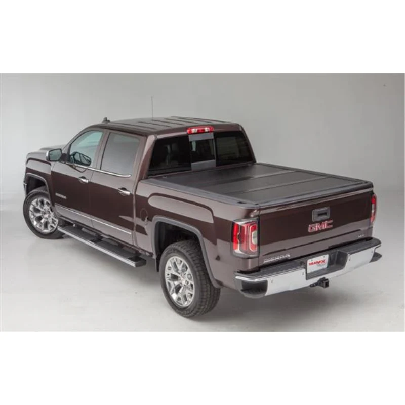 TrailFX Hard Tri-Fold Tonneau Cover Low Profile Gloss Black Plastic Model TFX1533