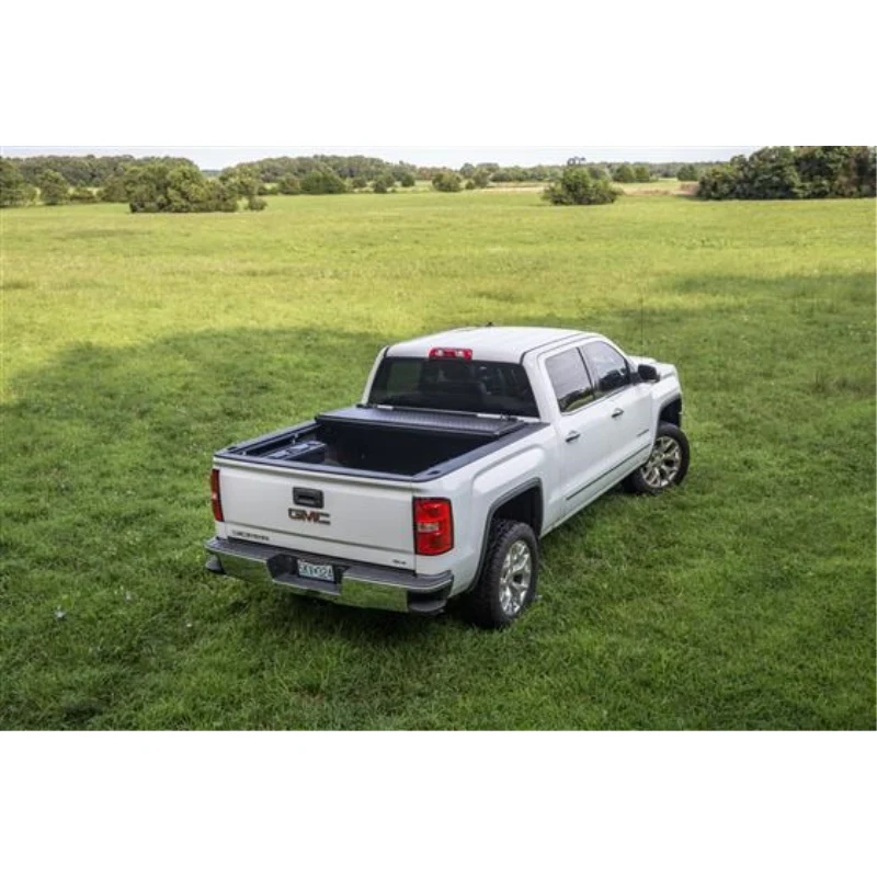 TrailFX Hard Tri-Fold Tonneau Cover Low Profile Gloss Black Plastic Model TFX1533 - Image 3