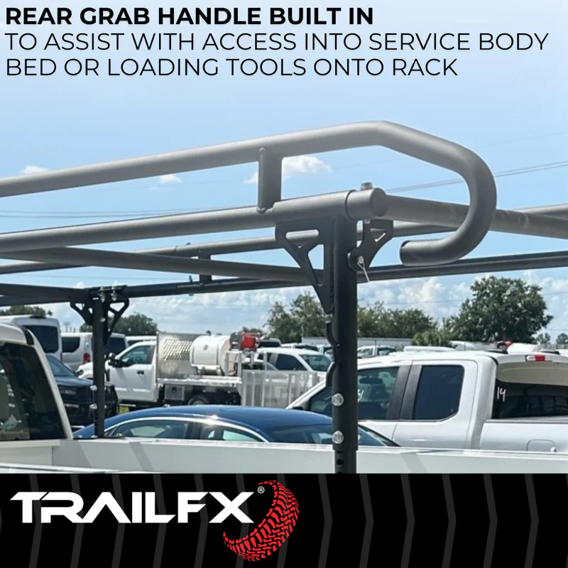 TrailFX Ladder Rack 1000 LB Service Body Contractor Rack Black Steel Model FCLR008B - Image 4