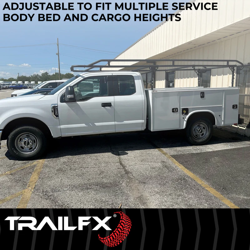 TrailFX Ladder Rack 1000 LB Service Body Contractor Rack Black Steel Model FCLR008B - Image 5