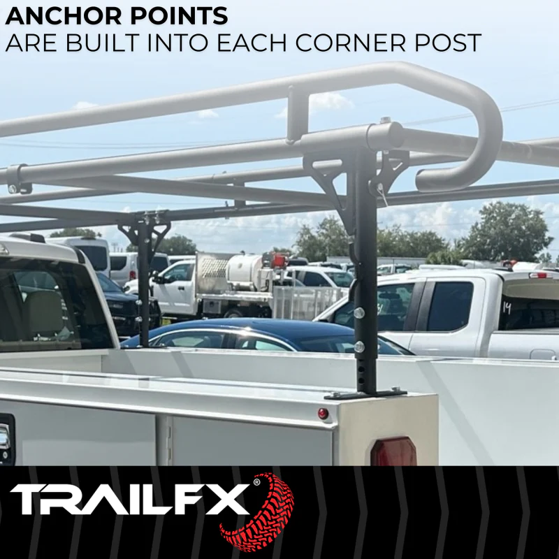TrailFX Ladder Rack 1000 LB Service Body Contractor Rack Black Steel Model FCLR008B - Image 7