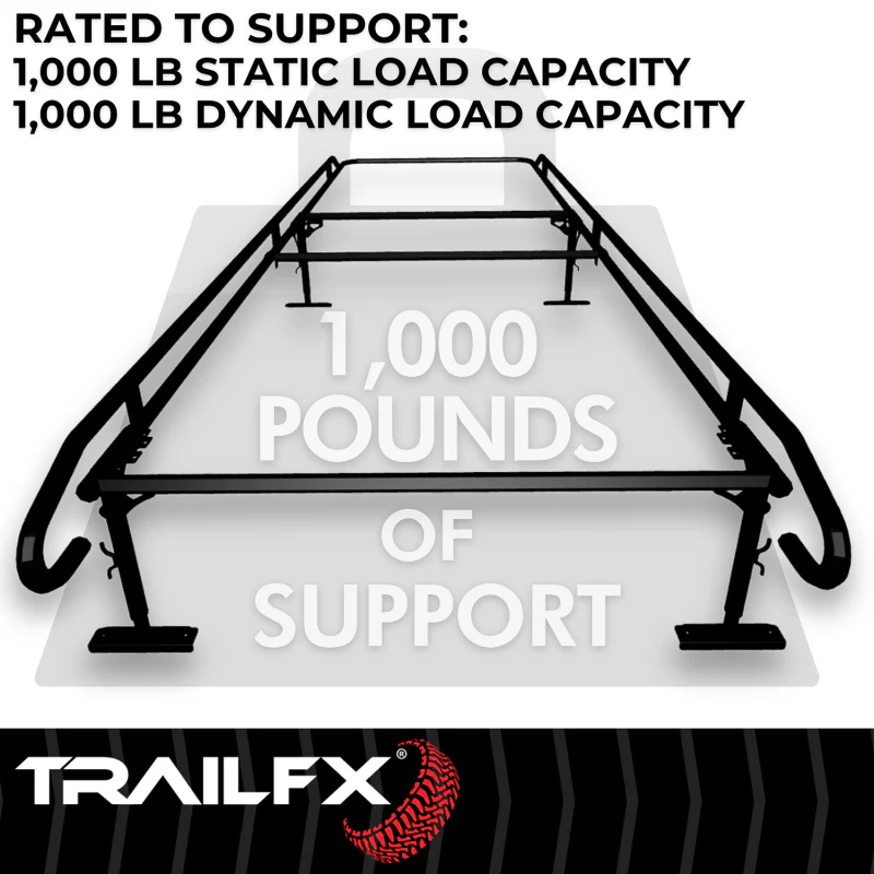 TrailFX Ladder Rack 1000 LB Service Body Contractor Rack Black Steel Model FCLR008B - Image 9