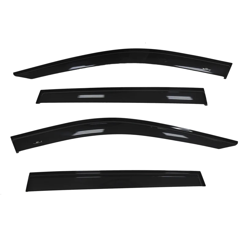 TrailFX Low Profile Side Window Deflector Tape-On Smoke Acrylic Set of 4 Model 4255H