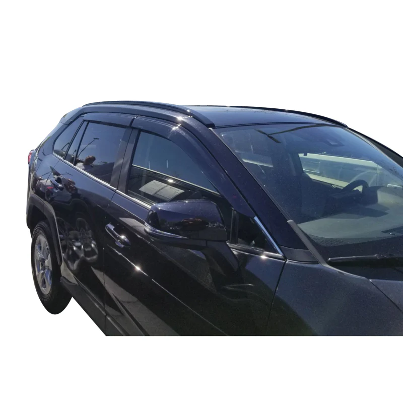 TrailFX Low Profile Side Window Deflector Tape-On Smoke Acrylic Set of 4 Model 4255H - Image 3