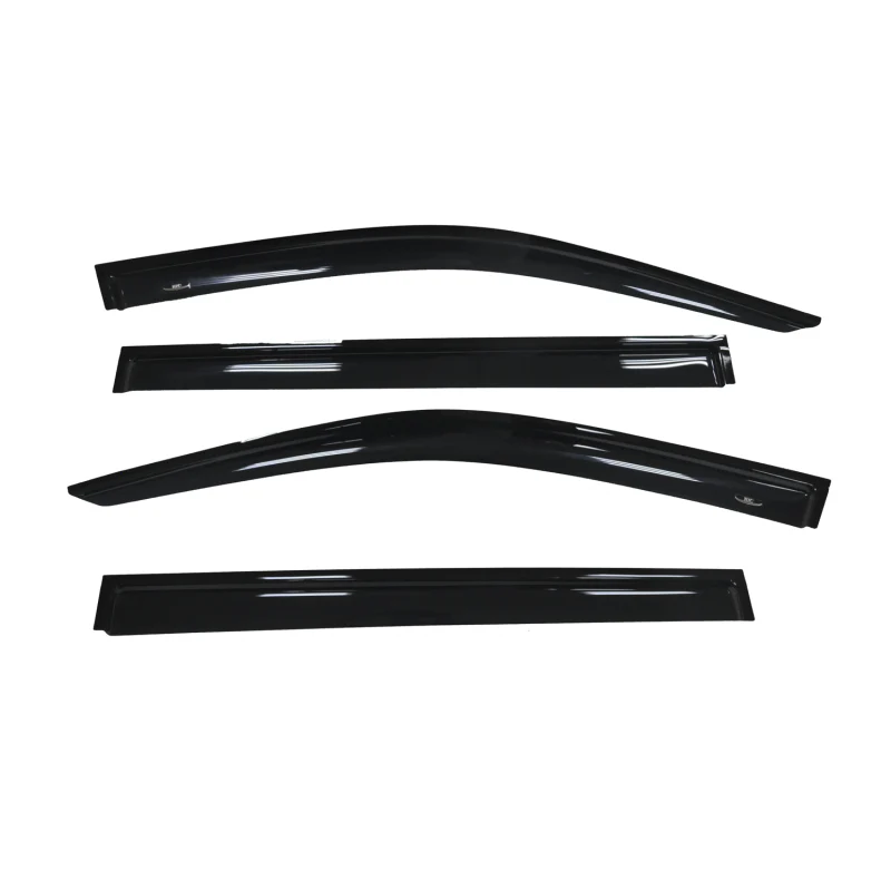 TrailFX Low Profile Side Window Deflector Tape-On Smoke Acrylic Set of 4 Model 4427H