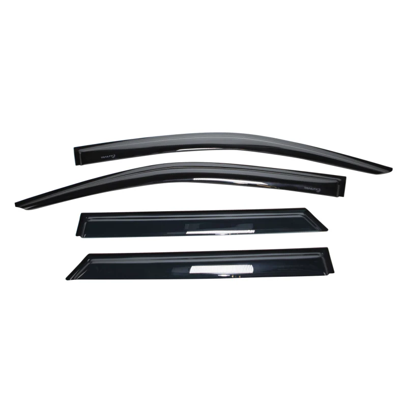 TrailFX Low Profile Side Window Deflector Tape-On Smoke Acrylic Set of 4 Model 4427H - Image 2