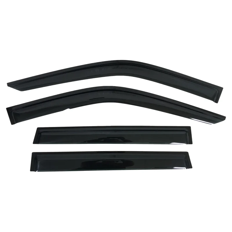 TrailFX Low Profile Side Window Deflector Tape-On Smoke Acrylic Set of 4 Model 4812H