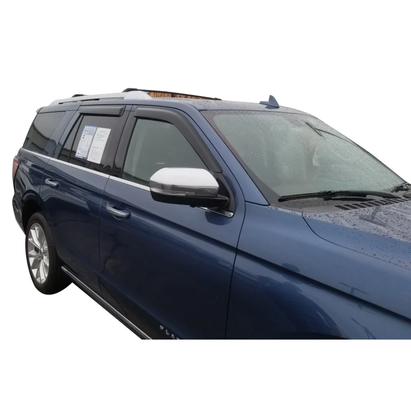 TrailFX Low Profile Side Window Deflector Tape-On Smoke Acrylic Set of 4 Model 4812H - Image 2