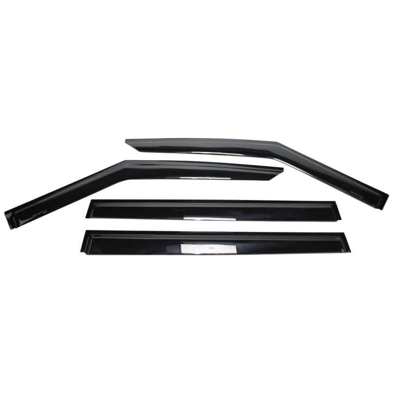 TrailFX Low Profile Side Window Deflector Tape-On Smoke Acrylic Set of 4 Model 4818H