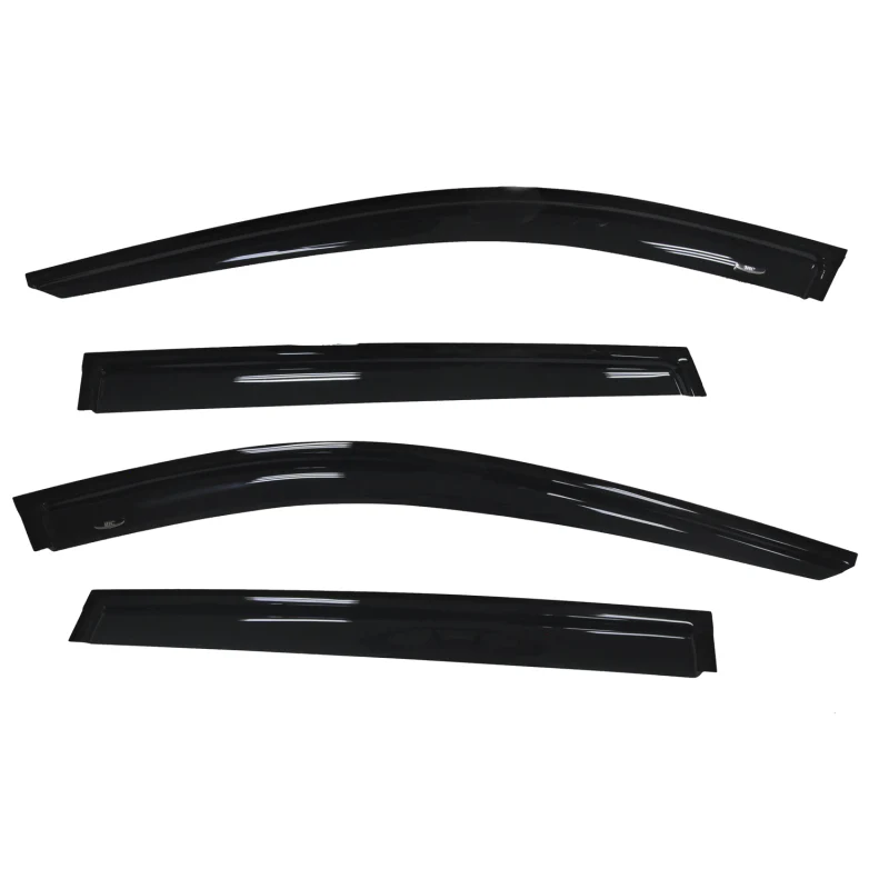 TrailFX Low Profile Side Window Deflector Tape-On Smoke Acrylic Set of 4 Model 4827H