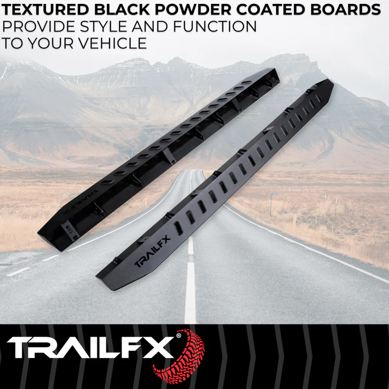 TrailFX Overland Running Boards Black Steel Model ORB008 - Image 2