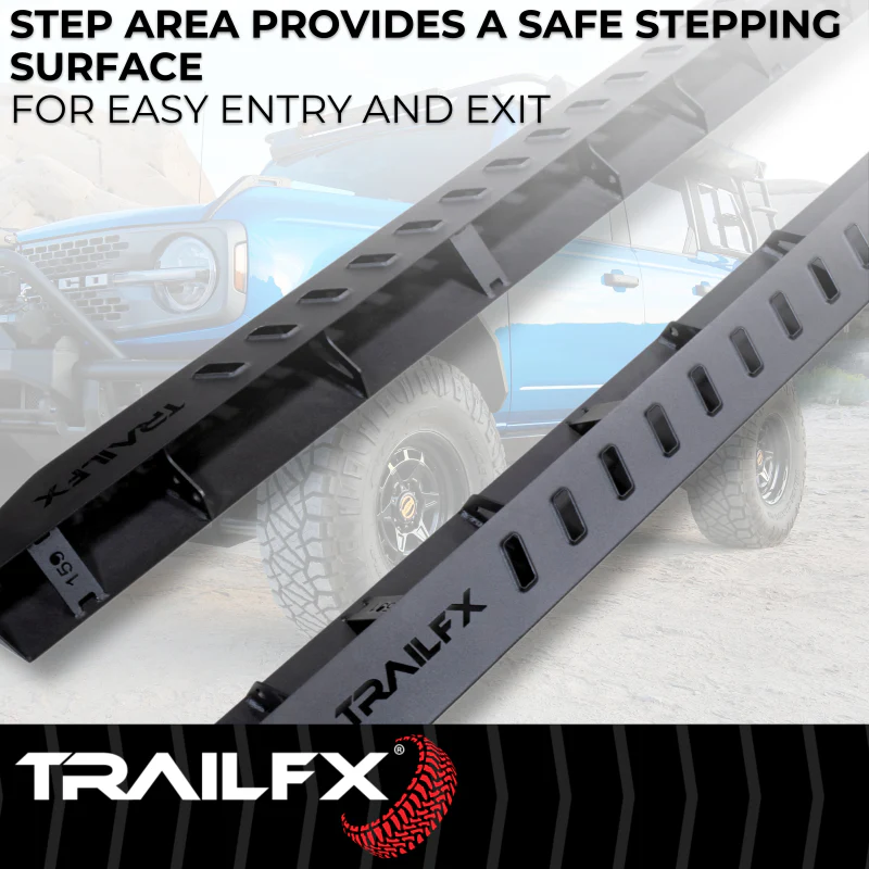 TrailFX Overland Running Boards Black Steel Model ORB008 - Image 8