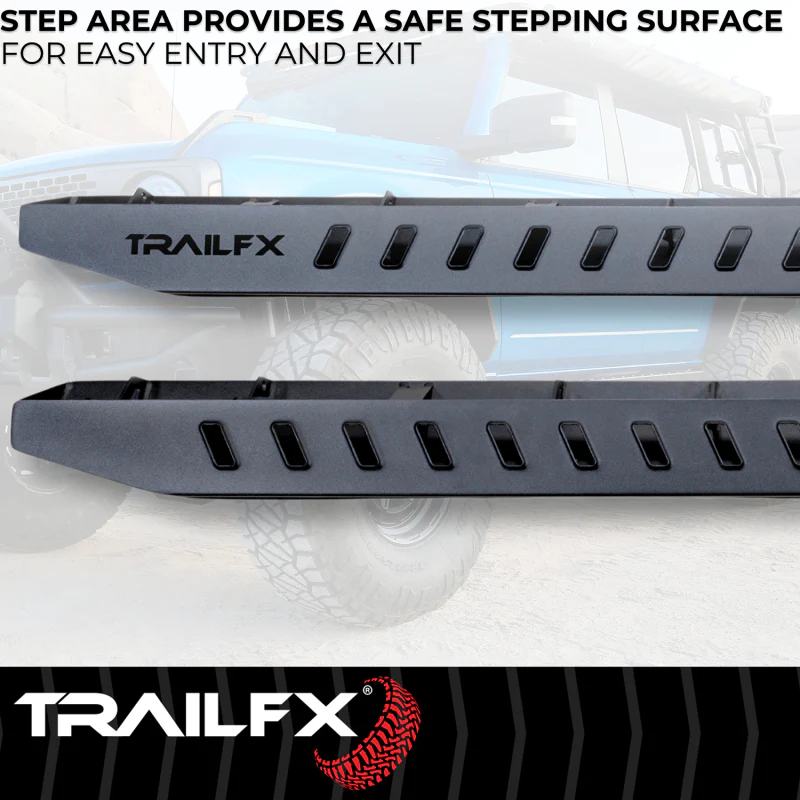 TrailFX Overland Running Boards Black Steel Model ORB013 - Image 3