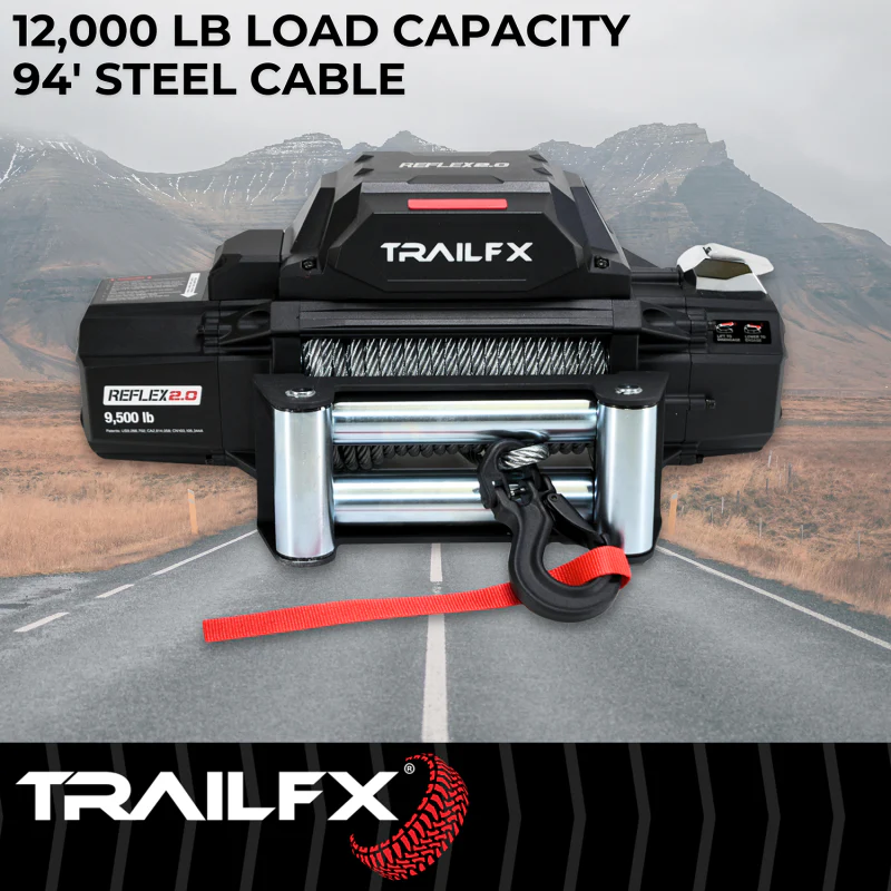 TrailFX REFLEX 2.0 Winch 12000LB Steel Cable Model WR212B - Image 9