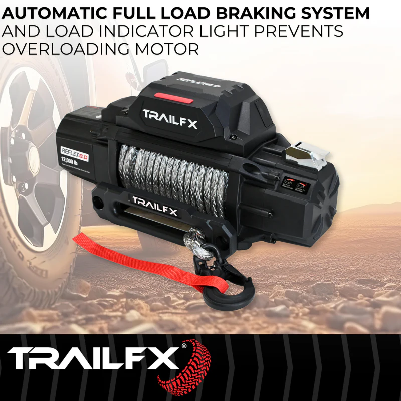 TrailFX REFLEX 2.0 Winch 12000LB Synthetic Rope Model WRS212B - Image 3