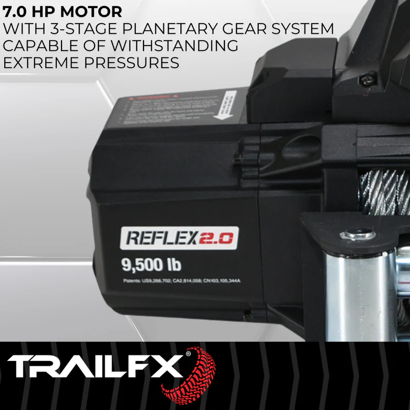 TrailFX REFLEX 2.0 Winch 9500LB Steel Cable Model WR295B - Image 8