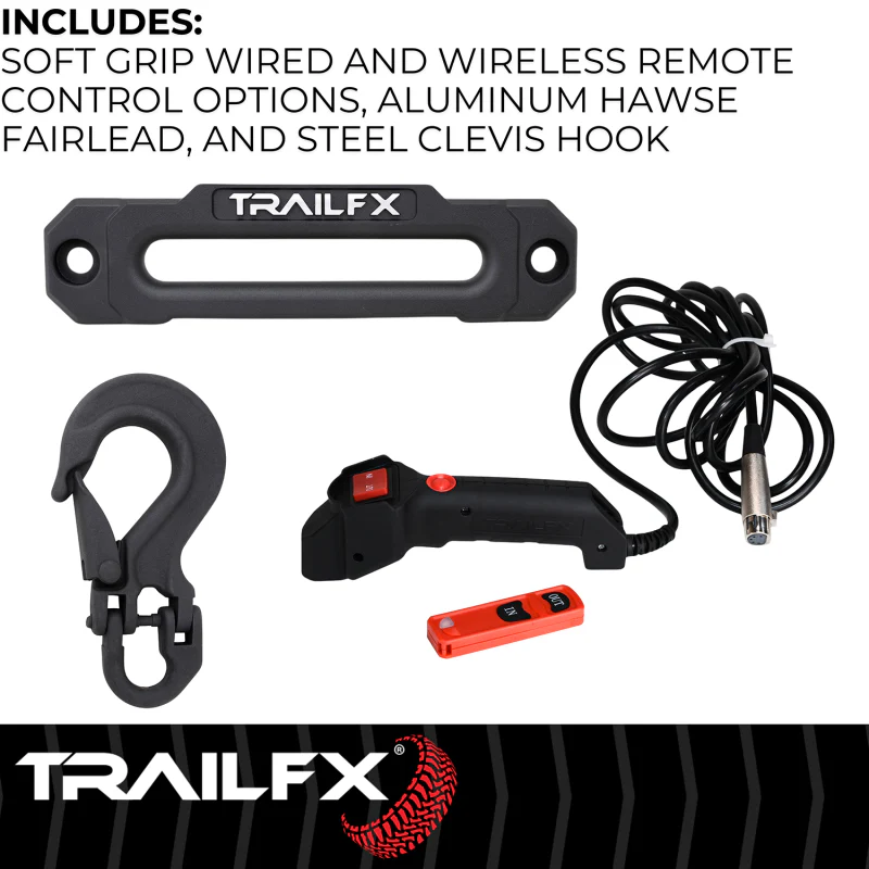 TrailFX REFLEX 2.0 Winch 9500LB Synthetic Rope Model WRS295B - Image 4