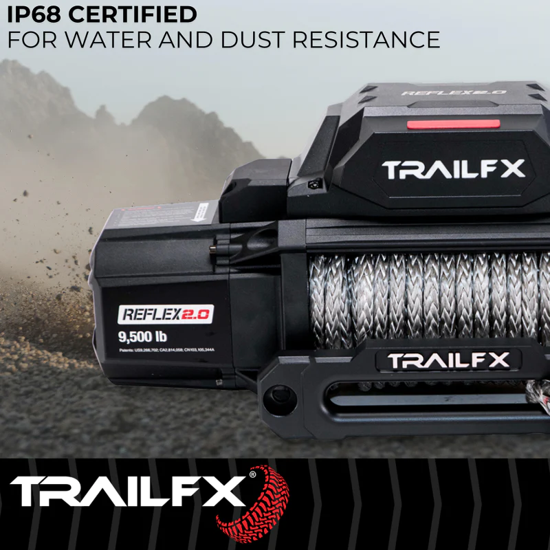 TrailFX REFLEX 2.0 Winch 9500LB Synthetic Rope Model WRS295B - Image 6